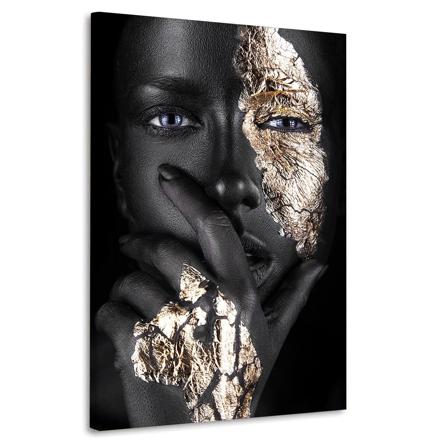 Wandbild afrikanische Frau mit blauen Augen