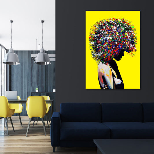 Afrikanische Frau im Afro Style als Acrylglasbild