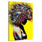 Wandbild afrikanische Frau im Pop Art Afro Style auf Leinwand