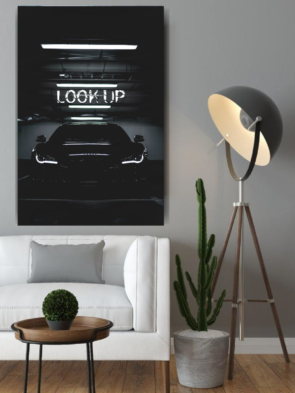 Sportwagen Look Up als Alu-Dibond Bild an der Wand