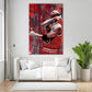 Jordan Pop Art Wandbild Basketball Spieler Red Style