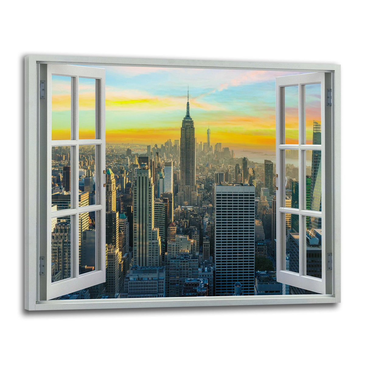 Fenster mit New-York-Blick – Wandbild