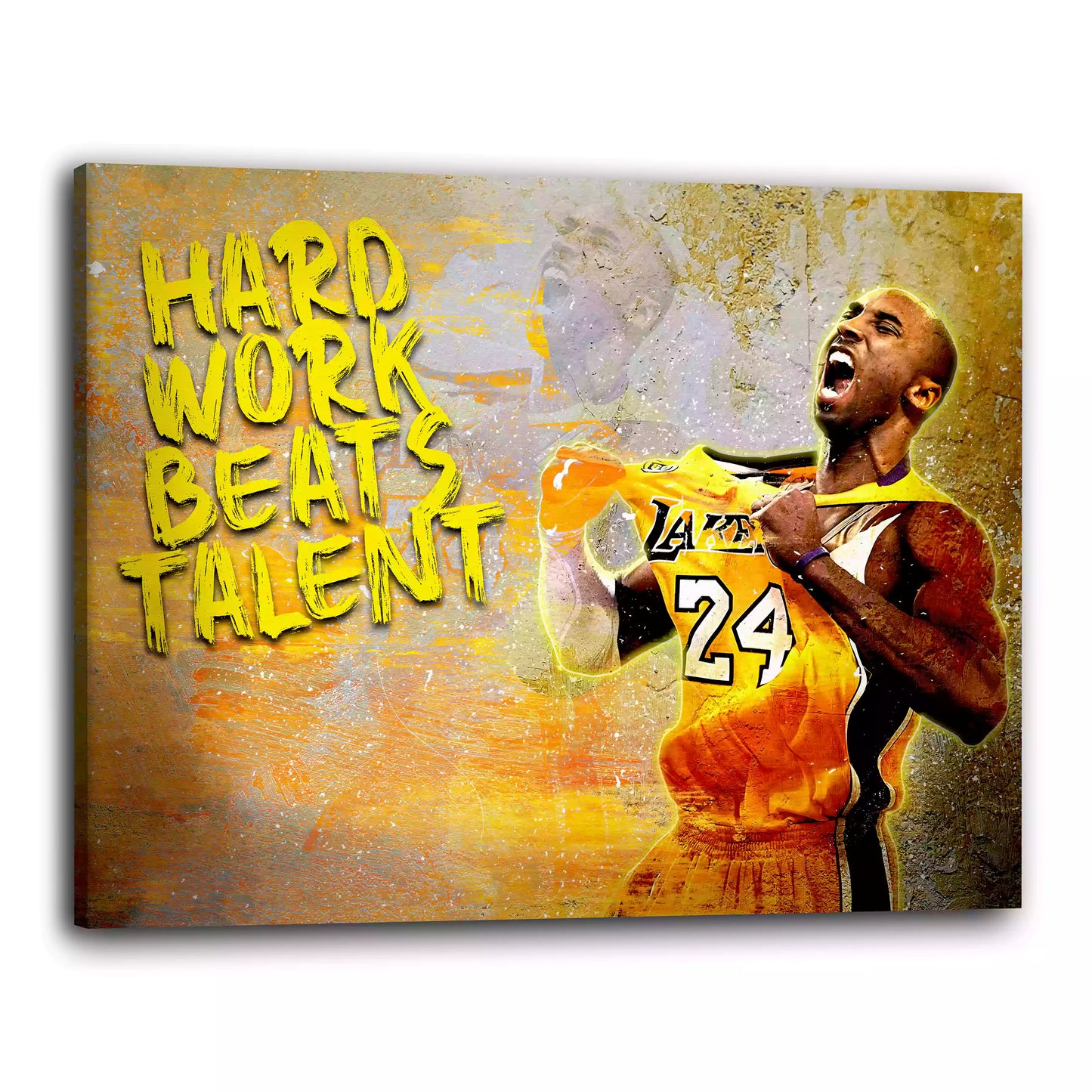 Basketball Pop Art Wandbild Pop Art Hard Work Beats Talent