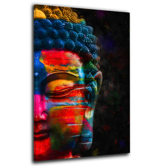 Wandbild Meditation Buddha im Pop Art Stil