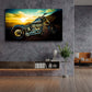 Wandbild Leinwandbild Chopper Motorrad Harley Breakout Custom