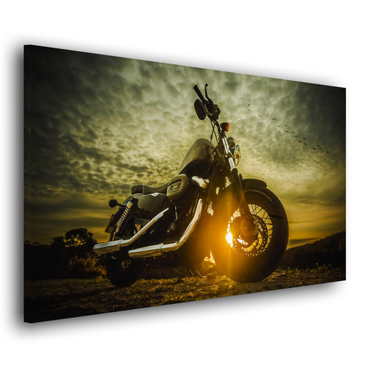 Wandbild Motorrad Chopper Harley 1200 Custom