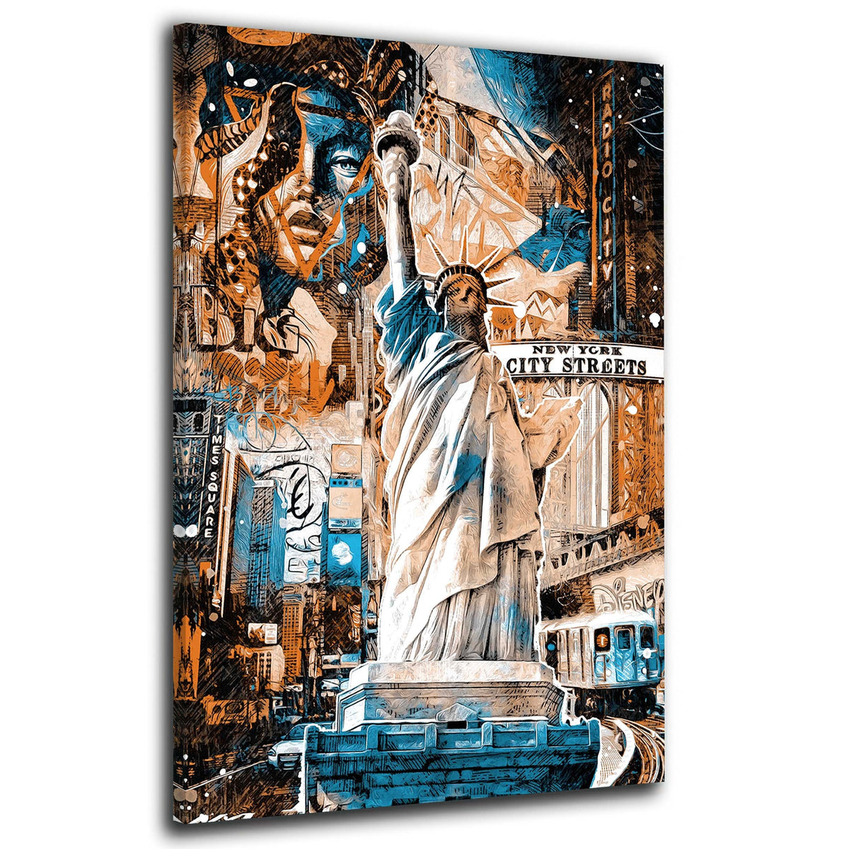 Wandbild New York City Street Art auf Leinwand