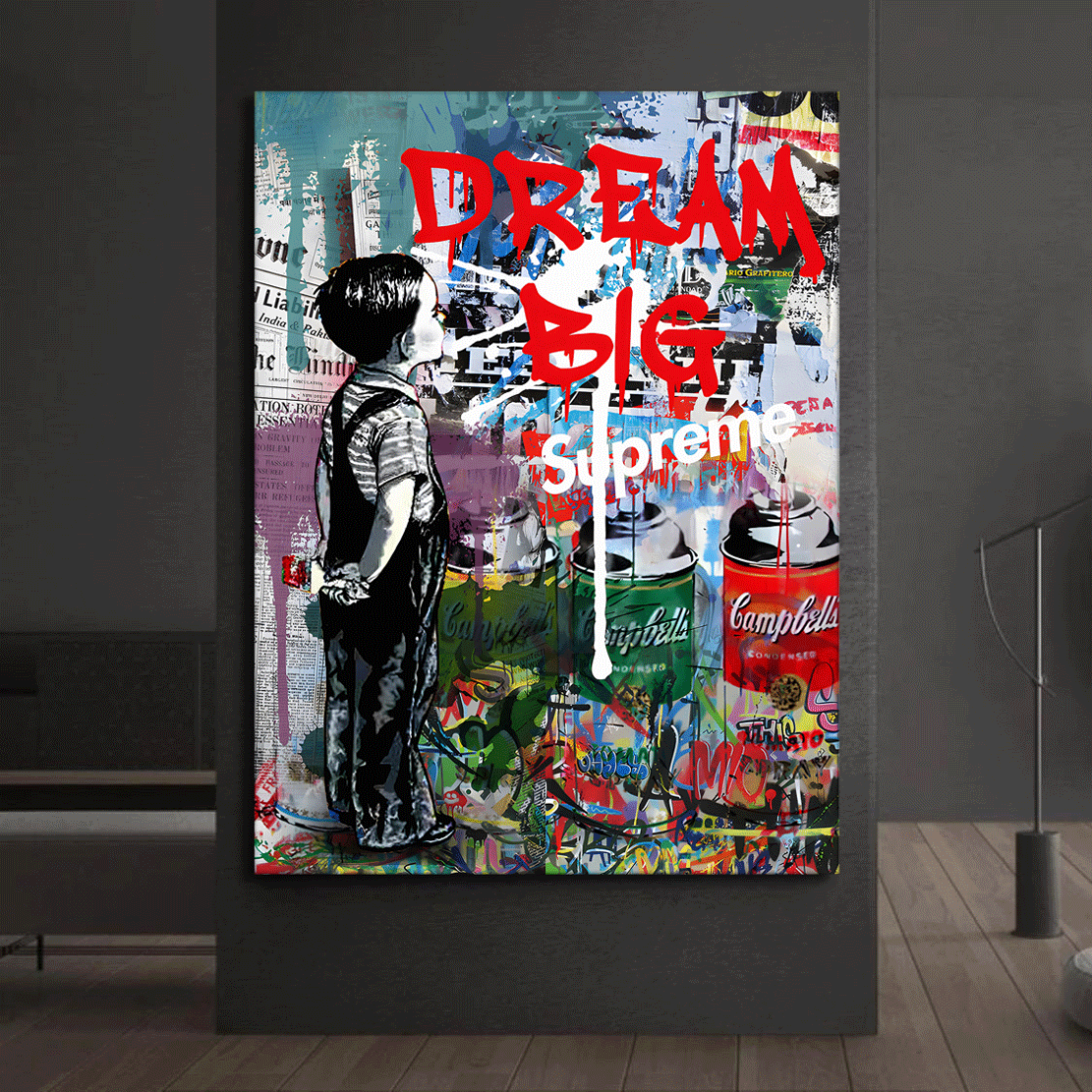 Pop Art Dream Big als Acrylglasbild
