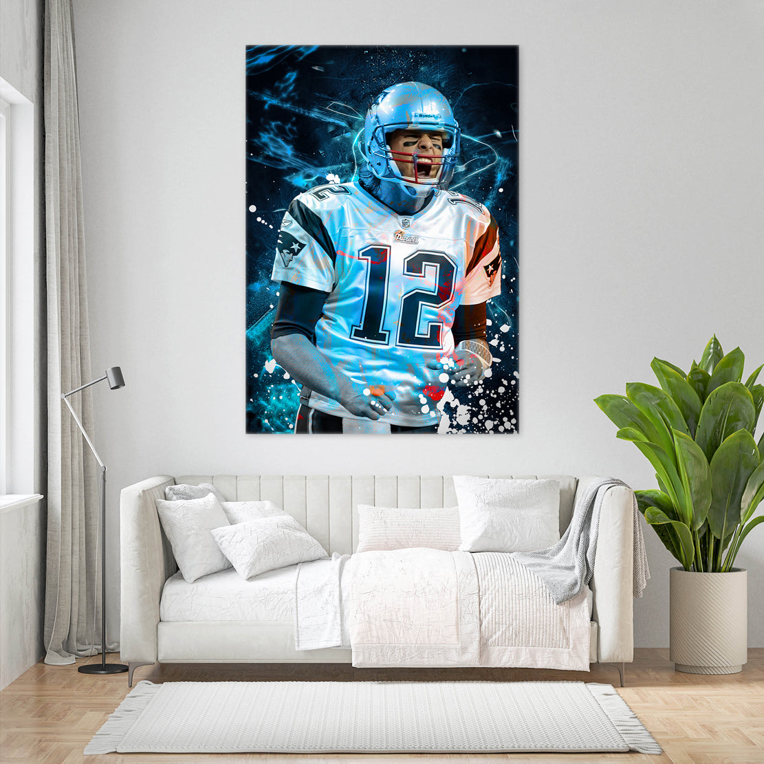 Football Motiv als Acrylglasbild im Büro