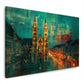 München Rathaus in Doppelbelichtung bei Nacht Wandbild