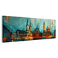 Münchner Altstadt mit Rathaus und Kirchtürmen Wandbild