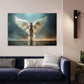 Mystischer Engel Flügel Licht goldene Aura Eleganz Wandbild