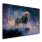 Mystischer Loewe mit New York Skyline und Nebel Wandbild