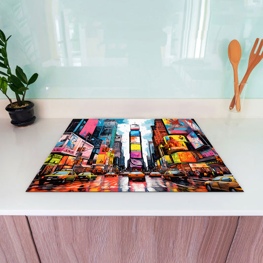 New York USA Vinyl Herdabdeckplatte Induktionsschutz für Ceranfeld & Küche Deko