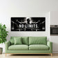 No Limits Motivation Panorama in Schwarz-Weiß Wandbild