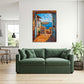 Wandbild mit Meerblick im Hochformat an einer Wohnraumwand