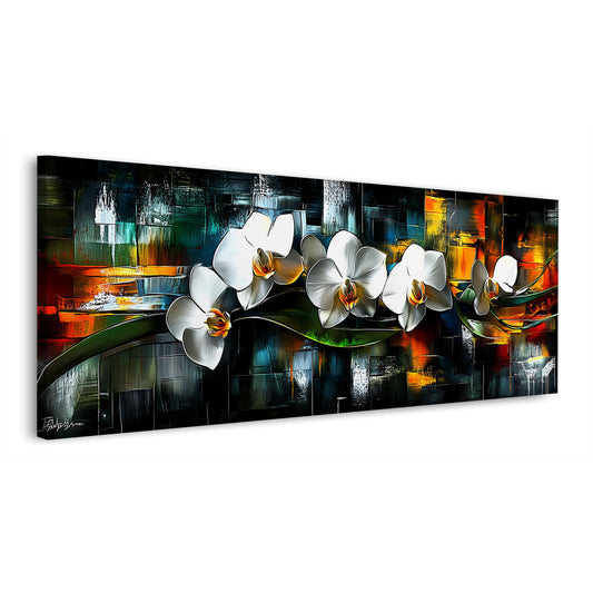 Orchidee modern abstrakt Blumen Wandbild