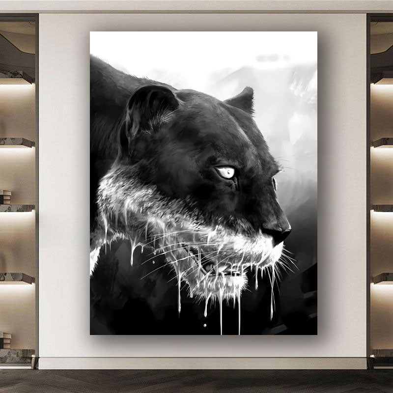 Panther Porträt Raubkatze Nahaufnahme Wildtier Wandbild