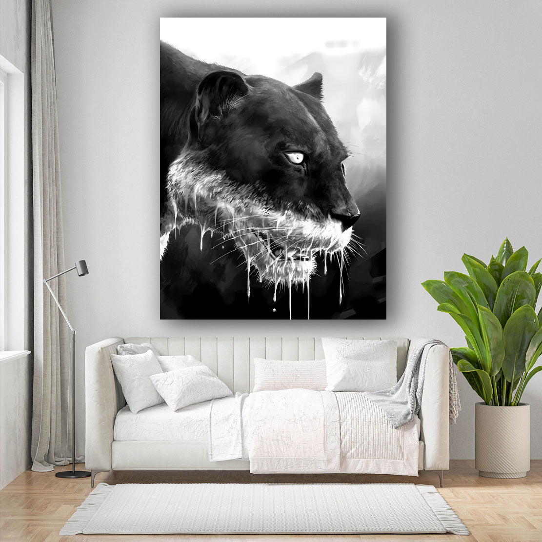 Panther Porträt Raubkatze Nahaufnahme Wildtier Wandbild