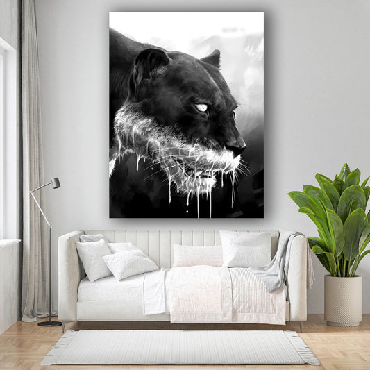 Panther Porträt Raubkatze Nahaufnahme Wildtier Wandbild