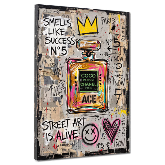 Parfümflakon Smells Like Success Street Art Wandbild
