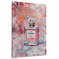 Parfumflakon No 5 Rosa Kunststil Wandbild