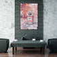 Parfumflakon No 5 Rosa Kunststil Wandbild