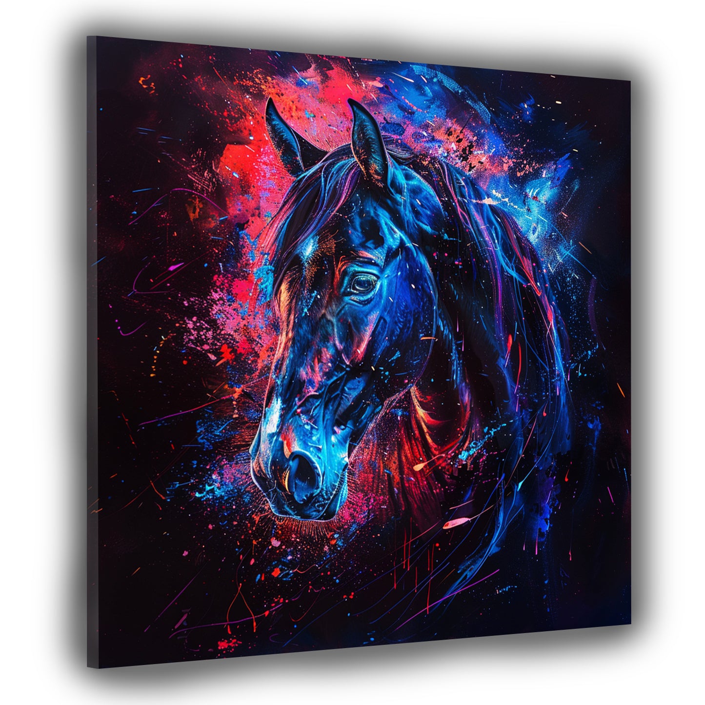 Pferd Porträt Pop Art Tiermotiv Wandbild