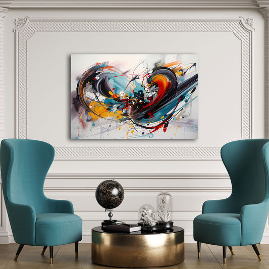 Abstrakte Dynamik Farbexplosion modern Wandbild