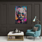 Pop Art Albert als cooler Wissenschaftler Wandbild
