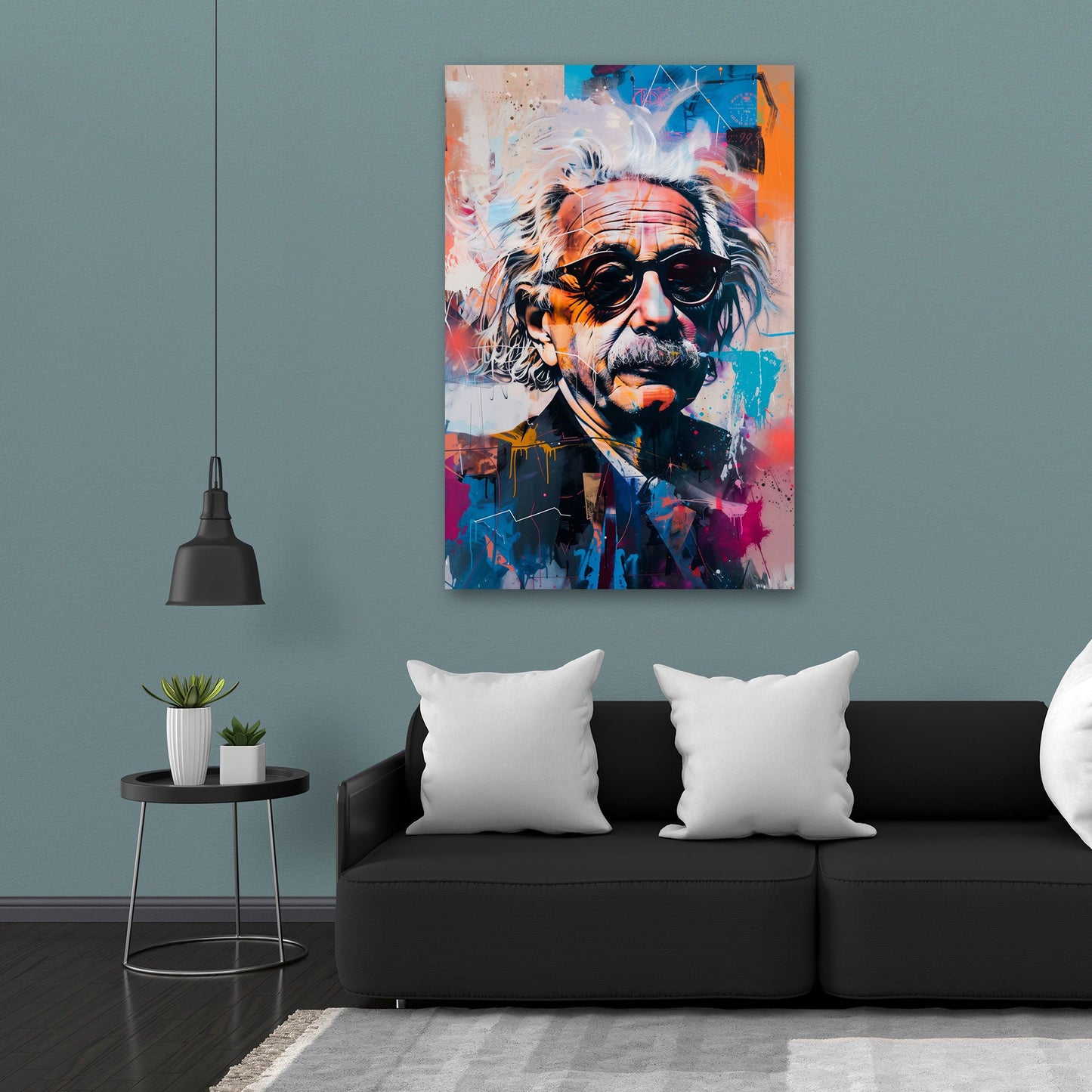 Pop Art Albert abstraktes Wissenschaftler-Porträt Wandbild