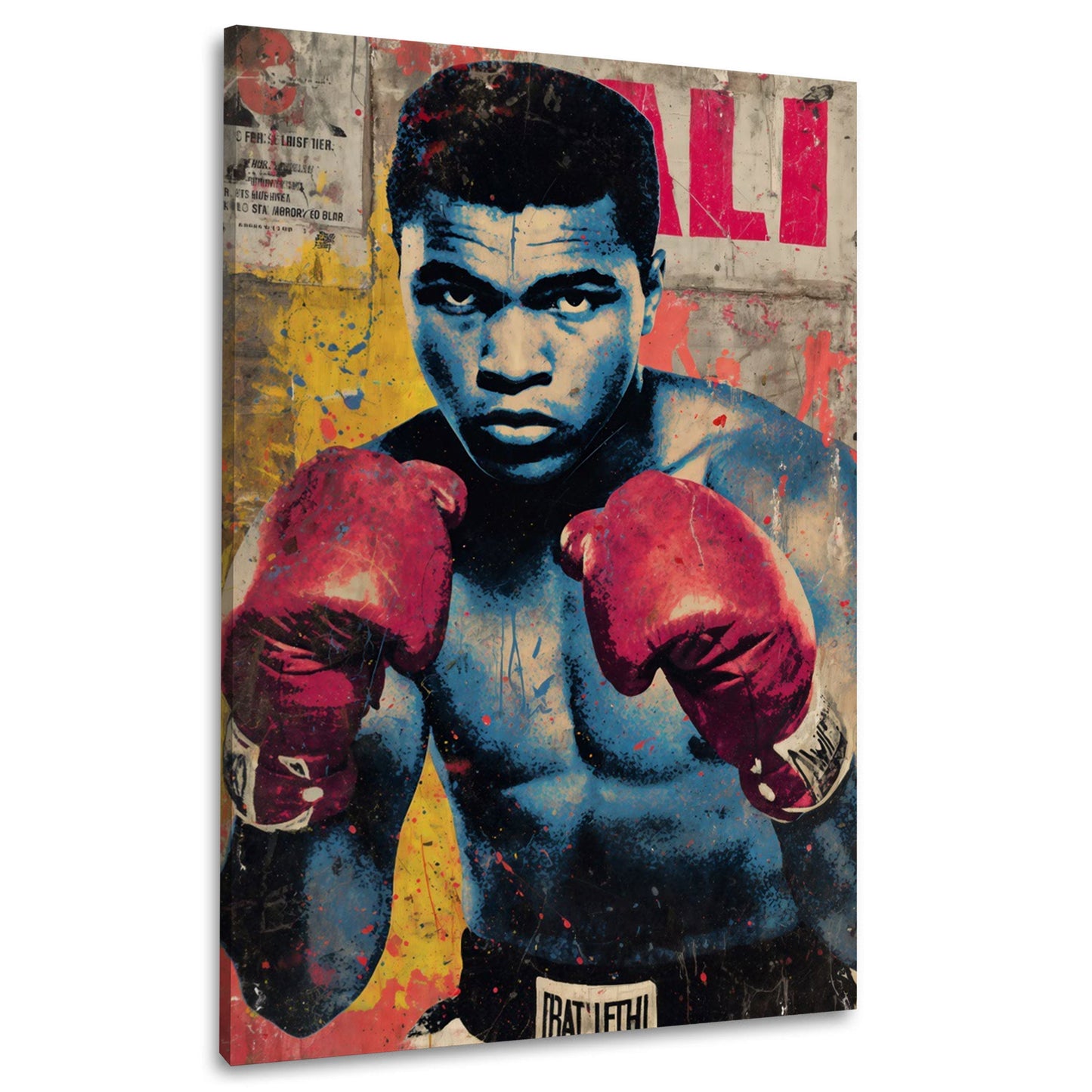 Pop Art Ali als kraftvoller Boxer-Ikone Wandbild