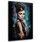Pop Art Audrey Porträt elegant bunt modern Wandbild