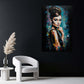 Pop Art Audrey Porträt elegant bunt modern Wandbild