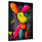 Pop Art Ballonfigur bunt Neonfarben abstrakt Wandbild