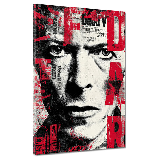 Bowie Porträt ausdrucksstarkes Design Wandbild