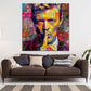 Pop Art Bowie Porträt mit Schweigegeste Wandbild