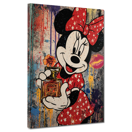 Pop Art Comic Maus Parfümflakon Luxus Wandbild