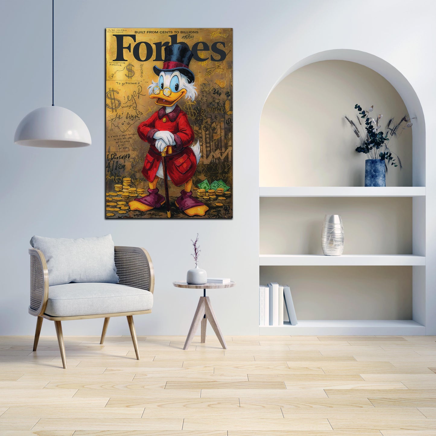 Pop Art Dagobert Geld und Erfolg Business Wandbild