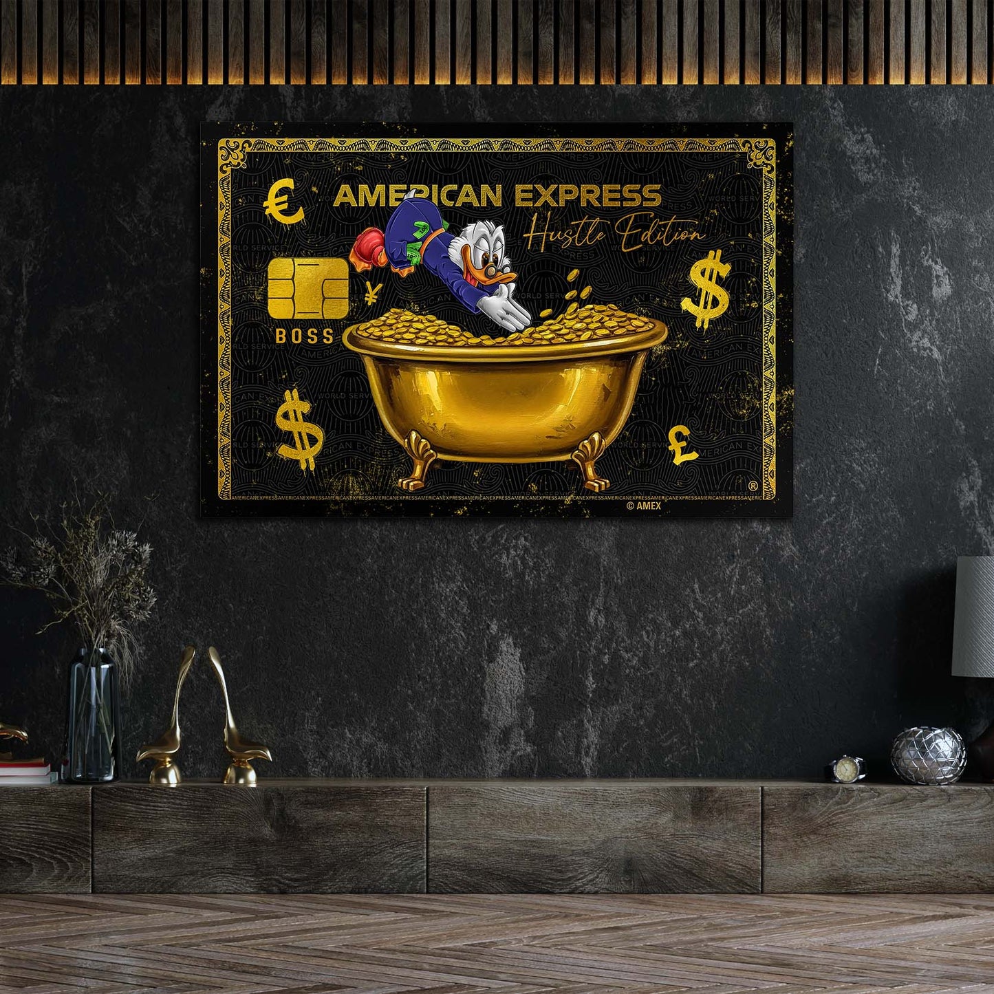 Pop Art Duck Geld Reichtum Luxus American Success Wandbild