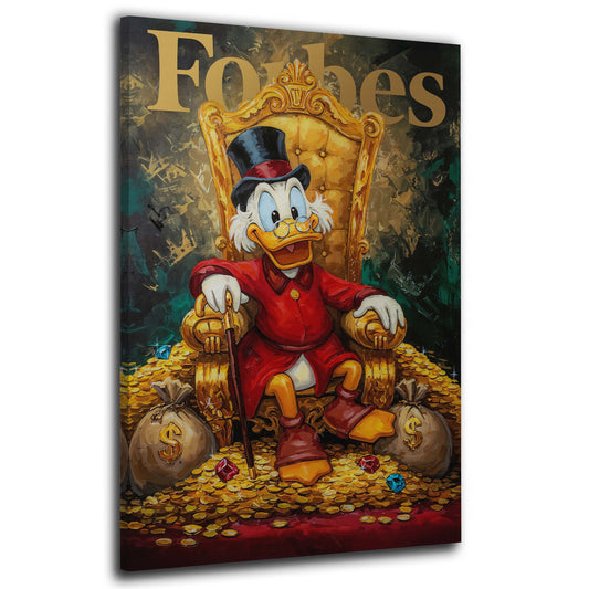 Pop Art Duck Reichtum König Geld und Erfolg Wandbild