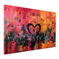 Pop Art Herzschlag Luxus Stil Farbexplosion Wandbild