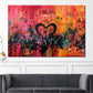 Pop Art Herzschlag Luxus Stil Farbexplosion Wandbild