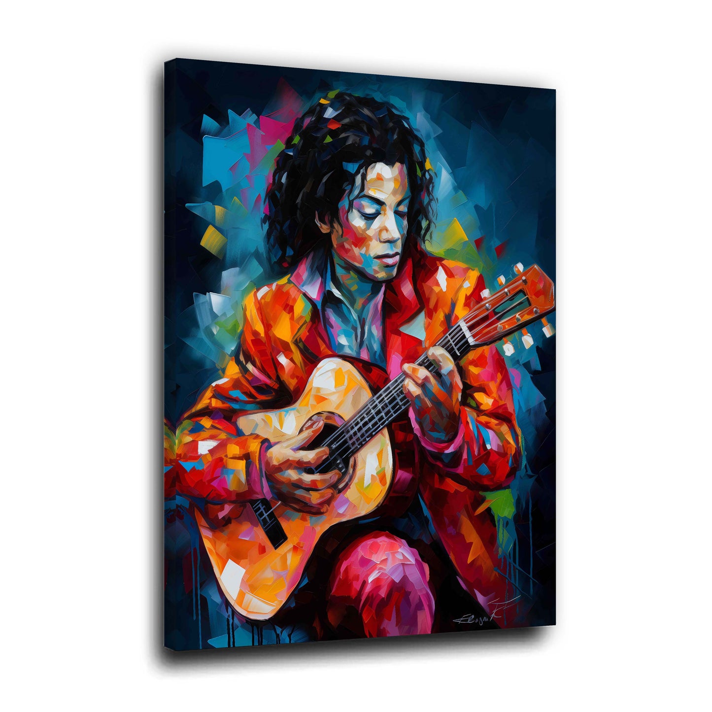 Pop Art Jackson Gitarre Musiker Porträt Wandbild