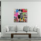 Pop Art Kinder Umarmung Liebe Collage Graffiti Wandbild