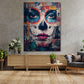 Pop Art La Catrina Porträt Wand Gesicht Wandbild