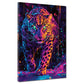 Pop Art Leopard Neonfarben Wandbild