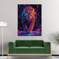 Pop Art Leopard Neonfarben Wandbild
