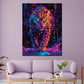 Pop Art Leopard Neonfarben Wandbild