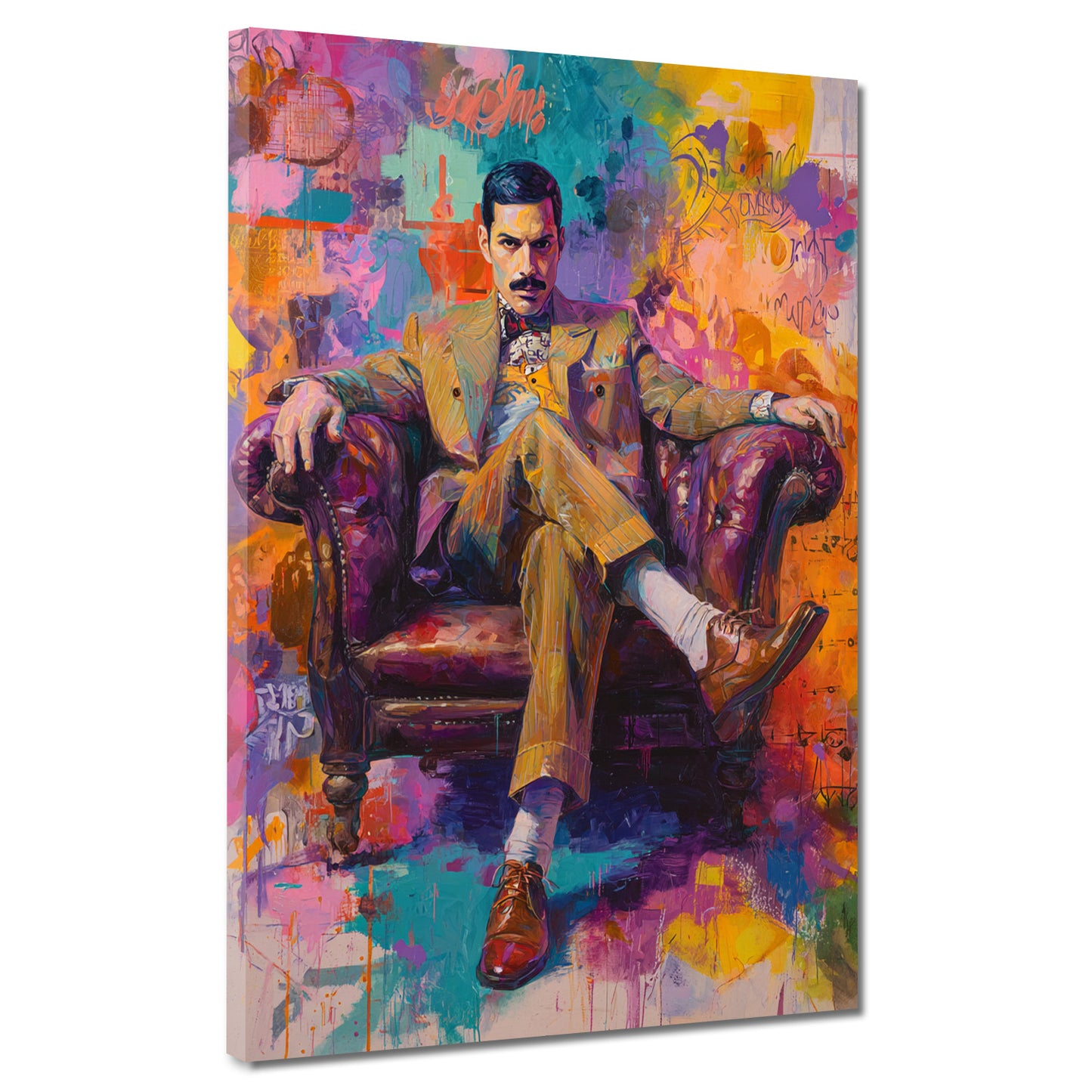 Pop Art Mercury Anzug Porträt Vintage Wandbild